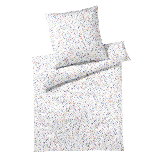 Elegante Mako Satin Bettwäsche Beauties 24578-0 Blumen weiß 135x200