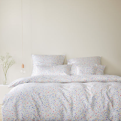 Elegante Mako Satin Bettwäsche Beauties 24578-0 Blumen weiß 135x200