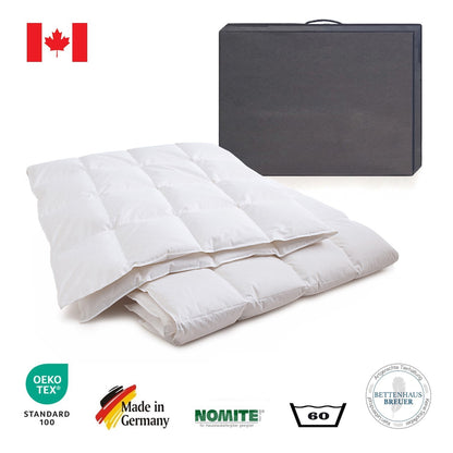 Daunendecke 400g canadische Daunen Sommerdecke 200x200 100% natur