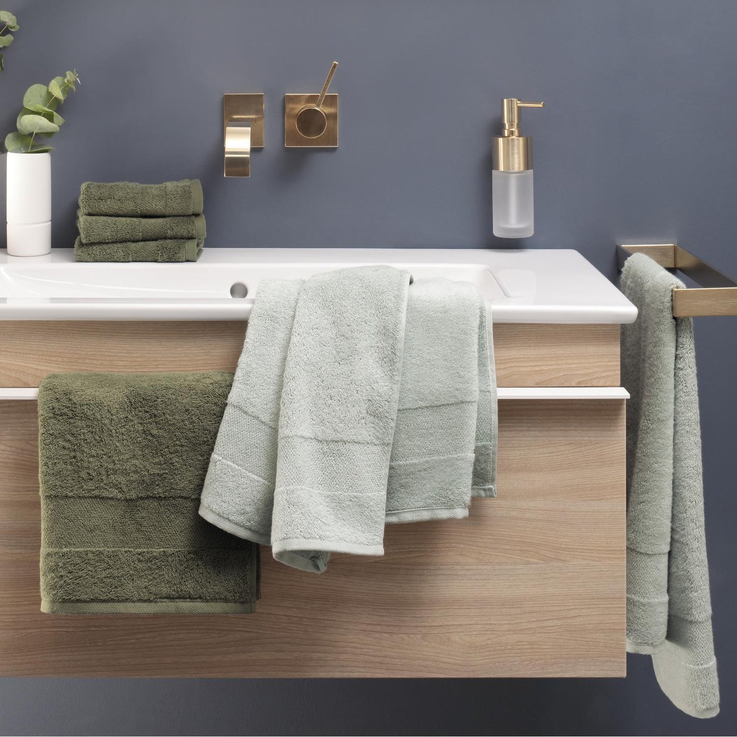2 Stück Villeroy & Boch Handtücher One 2550-339 Sand 50x100