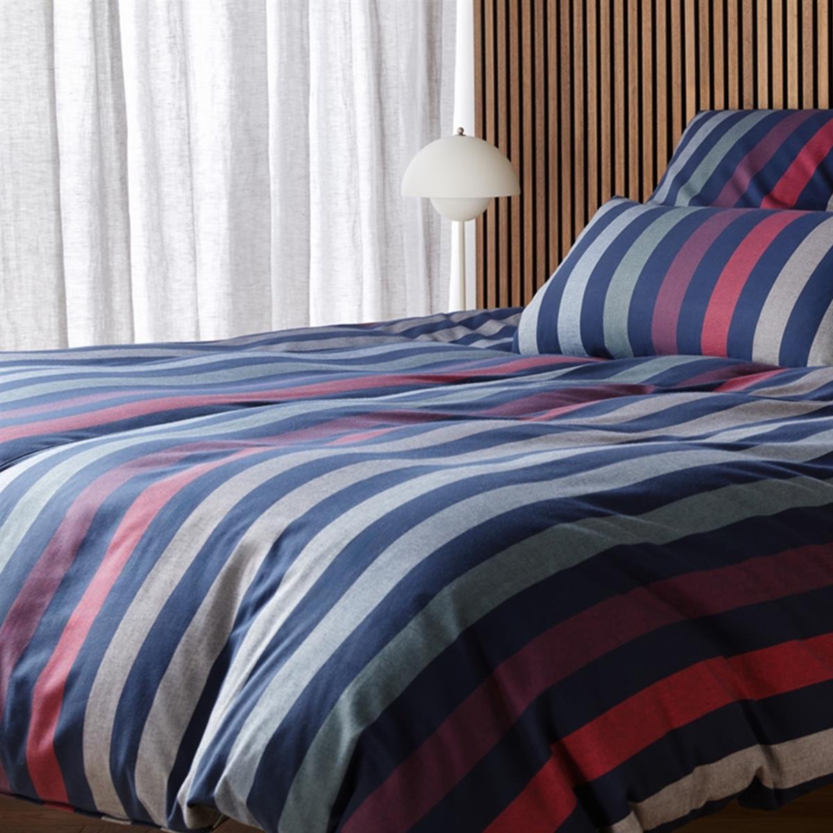 Elegante Flanell Bettwäsche Swift 26004-2 Streifen Navy Blau 135x200-bettenhaus-breuer