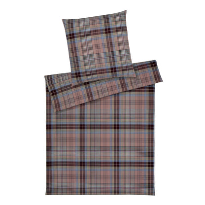 Elegante Flanell Bettwäsche Holmes 26005-1 Weinrot 135x200