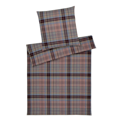 Elegante Flanell Bettwäsche Holmes 26005-1 Weinrot 135x200