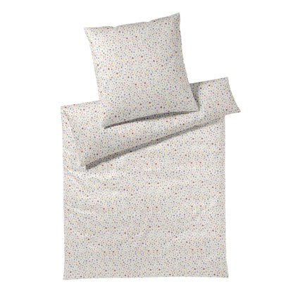 Bettwäsche Flanell Holly Sand mit Blumenmuster 135 x 200 cm