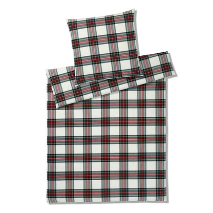 Elegante Flanell Bettwäsche Westminster 2666-1 Kariert Rot 135x200