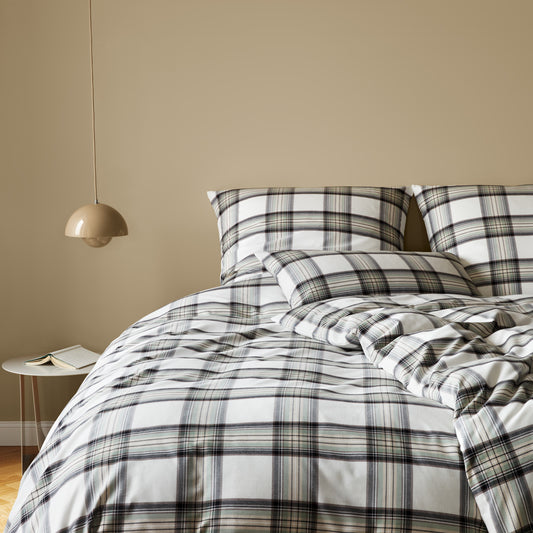 Elegante Flanell Bettwäsche Westminster 2666-44 Kariert Natur 135x200