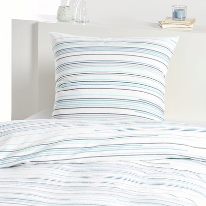 Frottier Bettwäsche Dyckhoff Nadelstreifen türkis 135x200 bügelfrei