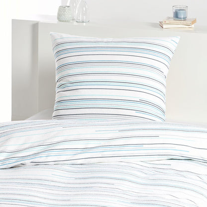 Frottier Bettwäsche Dyckhoff Nadelstreifen türkis 135x200 bügelfrei