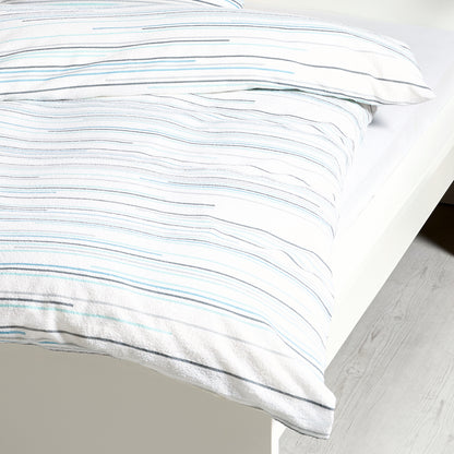 Frottier Bettwäsche Dyckhoff Nadelstreifen türkis 135x200 bügelfrei