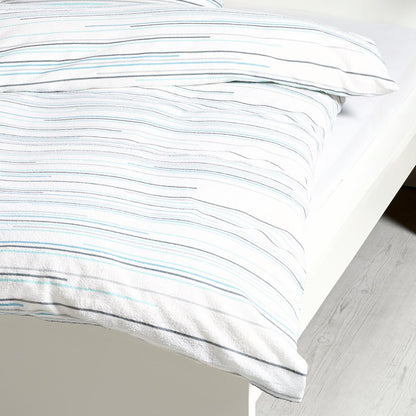Frottier Bettwäsche Dyckhoff Nadelstreifen türkis 135x200 bügelfrei