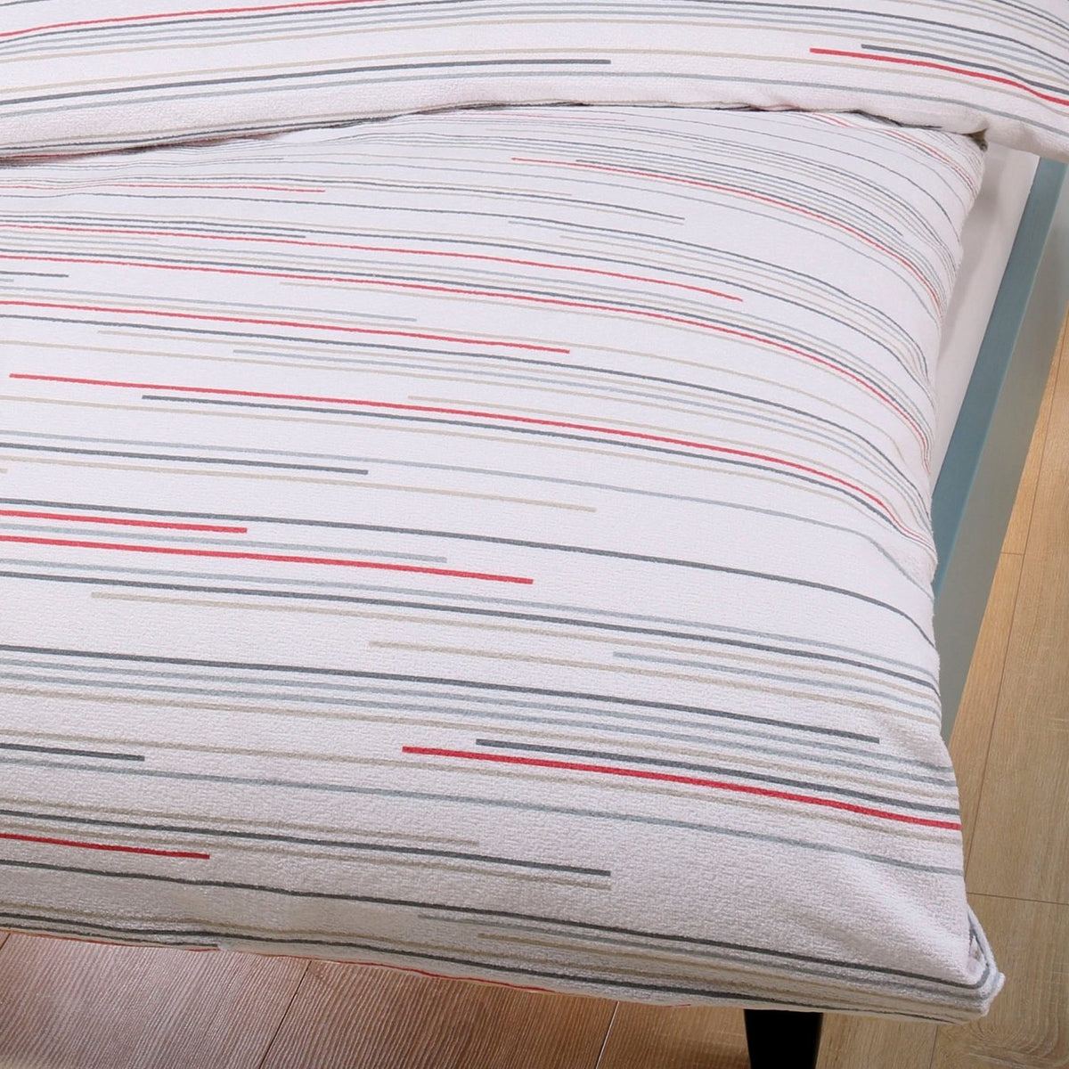 Frottier Bettwäsche Dyckhoff Nadelstreifen 29987 rot 135x200 bügelfrei