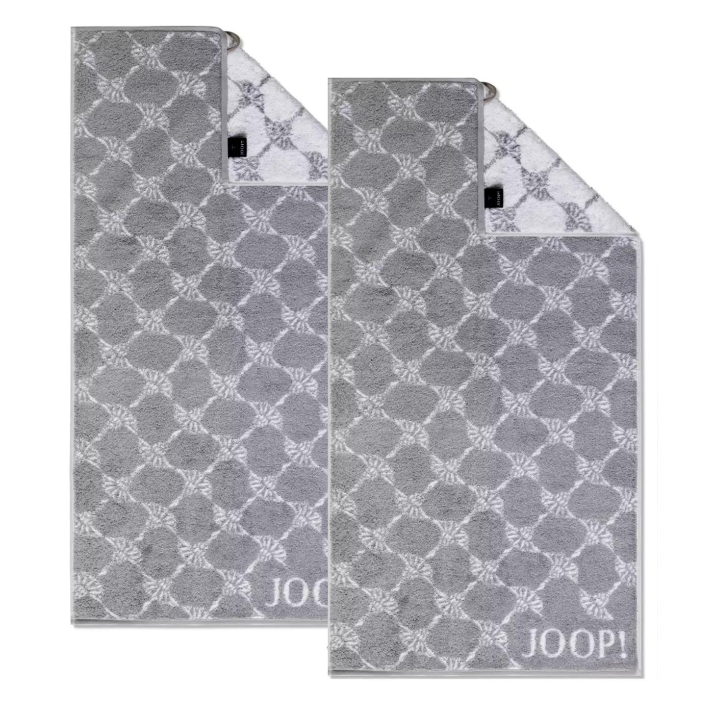 2 Stück Joop! Handtuch Cornflower 1611-76 Silber 50x100