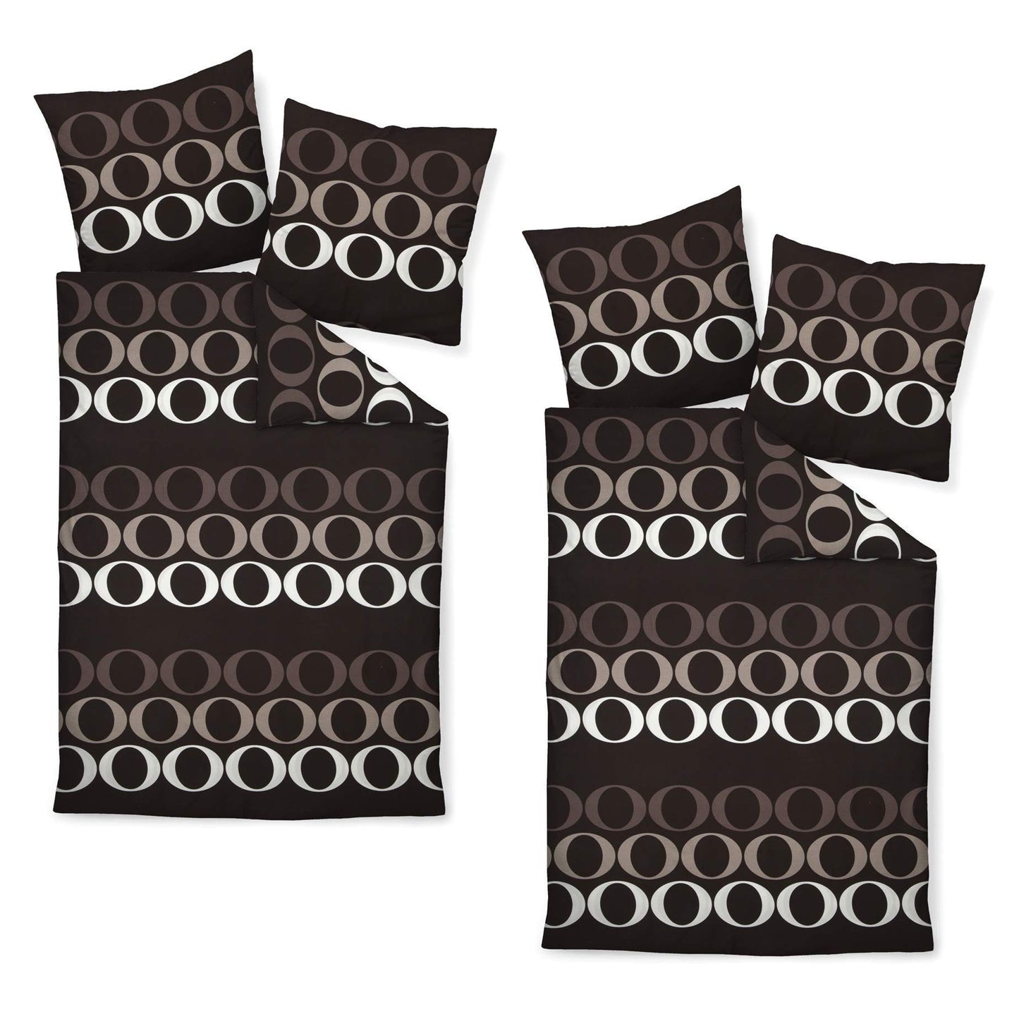 4 tlg. Bettwäsche Janine Mako Satin Riback 87034-07 135x200