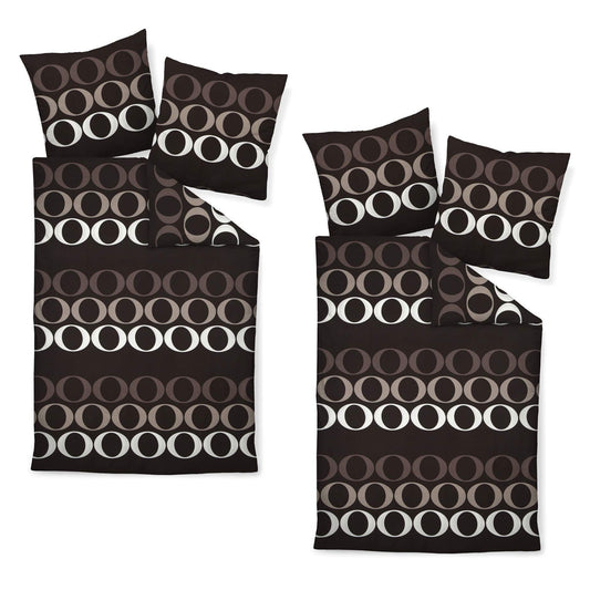 4 tlg. Bettwäsche Janine Mako Satin Riback 87034-07 135x200