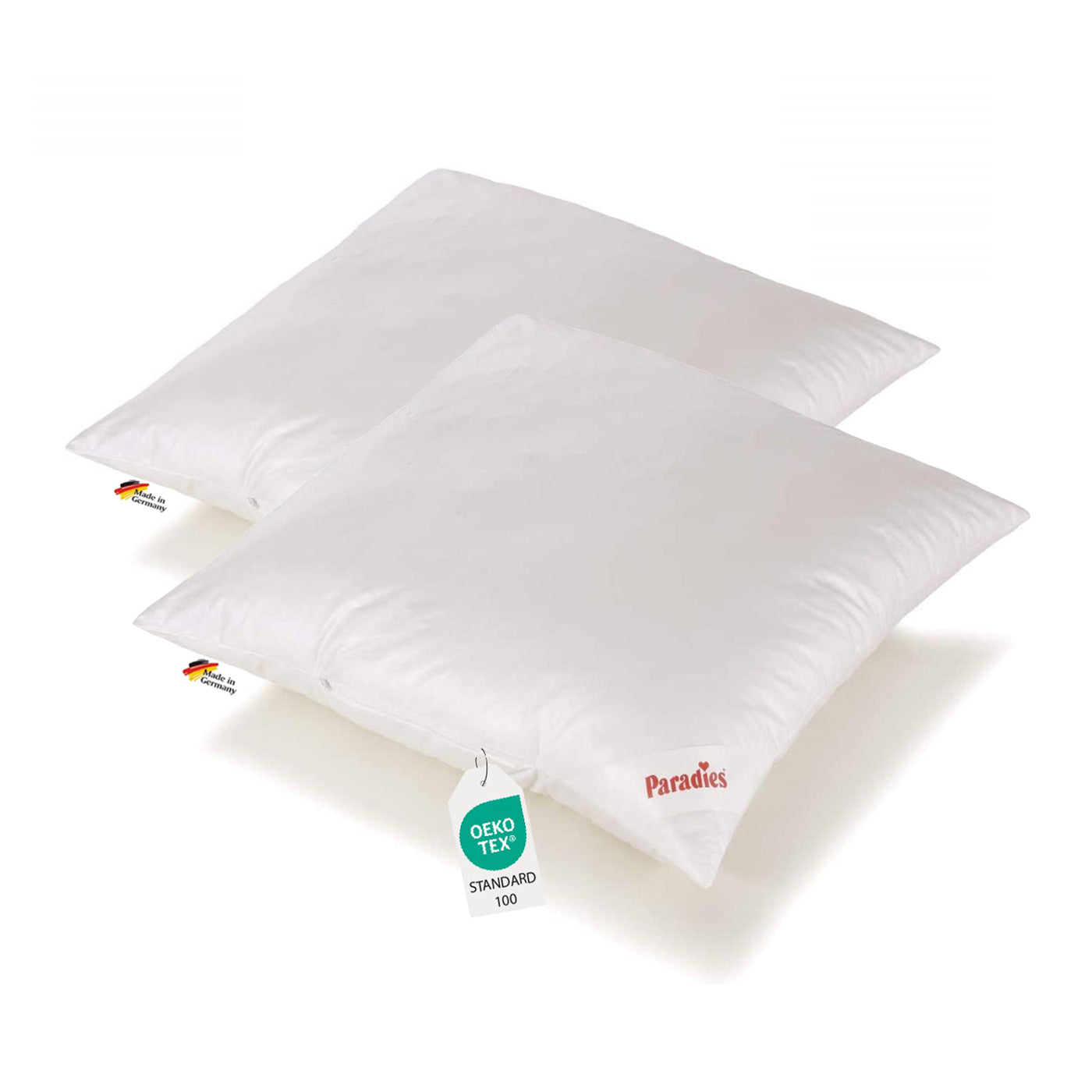2 Stück Paradies Softy extra Kopfkissen Kissen Faserkissen 80x80