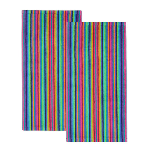 2 Stück Cawö Life Style Handtücher 7048-84 Streifen multicolor 50x100