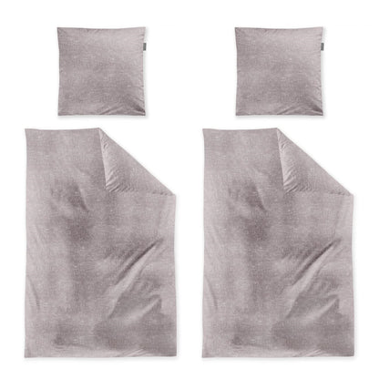 4 tlg  Irisette Biber Bettwäsche Koala 8544-60 Unifarben rosa 135x200