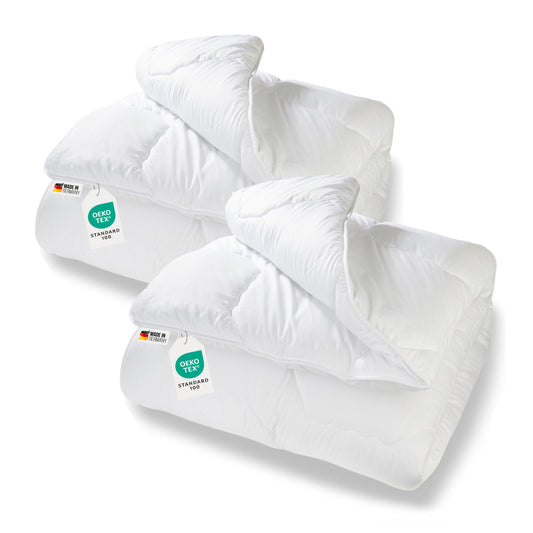 2 Stk extra warme Winter Bettdecke Duo Steppbett Baumwollbezug 135x200