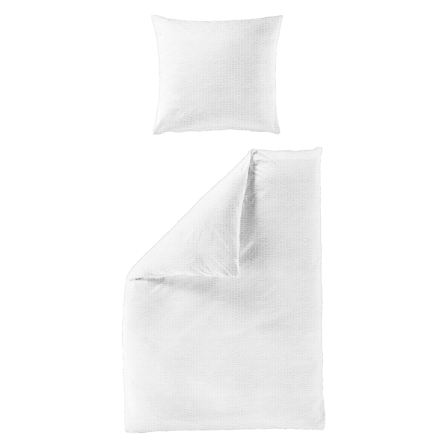 Bettwäsche Bierbaum Seersucker 3001-10 Unifarben weiß 135x200
