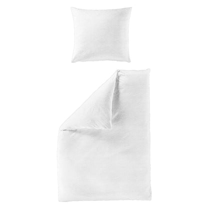 Bettwäsche Bierbaum Seersucker 3001-10 Unifarben weiß 135x200