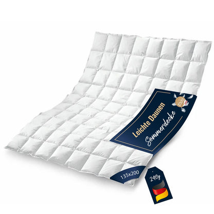 Daunenpass Sommer Daunen Bettdecke Sommerbett Sommerdecke 240g 135x200