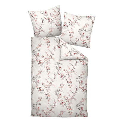 Bettwäsche Janine Mako Satin Palermo 31027-1 Blüten rosa 135x200