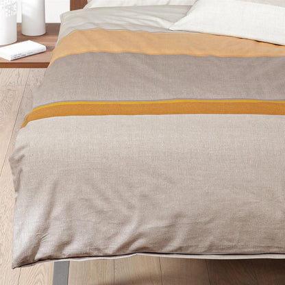 Bettwäsche Janine Mako Satin Palermo 31122-03 Streifen natur 135x200