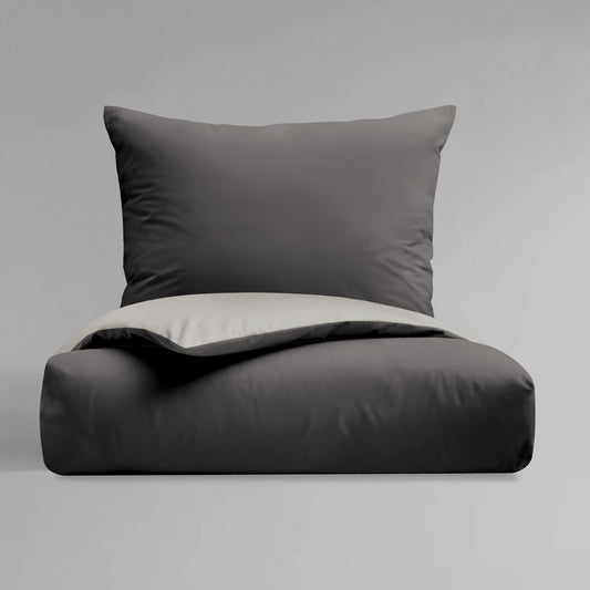 Bierbaum einfarbige Wende Bettwäsche 3297-11 stein silber 135x200