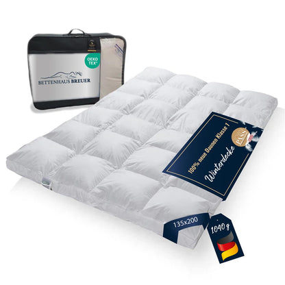 Polarwarm Hochsteg Daunenbett 100% neue Daunen Klasse1 1040g 135x200