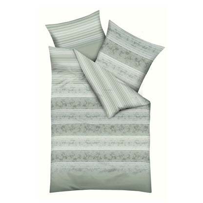 Bettwäsche Kaeppel Satin 357-63 Palace Streifen khaki grün 135x200