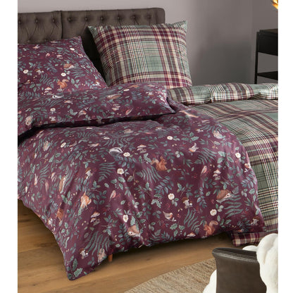 Elegante Interlock Jersey Bettwäsche Hide 3591-1 Waldtiere 135x200