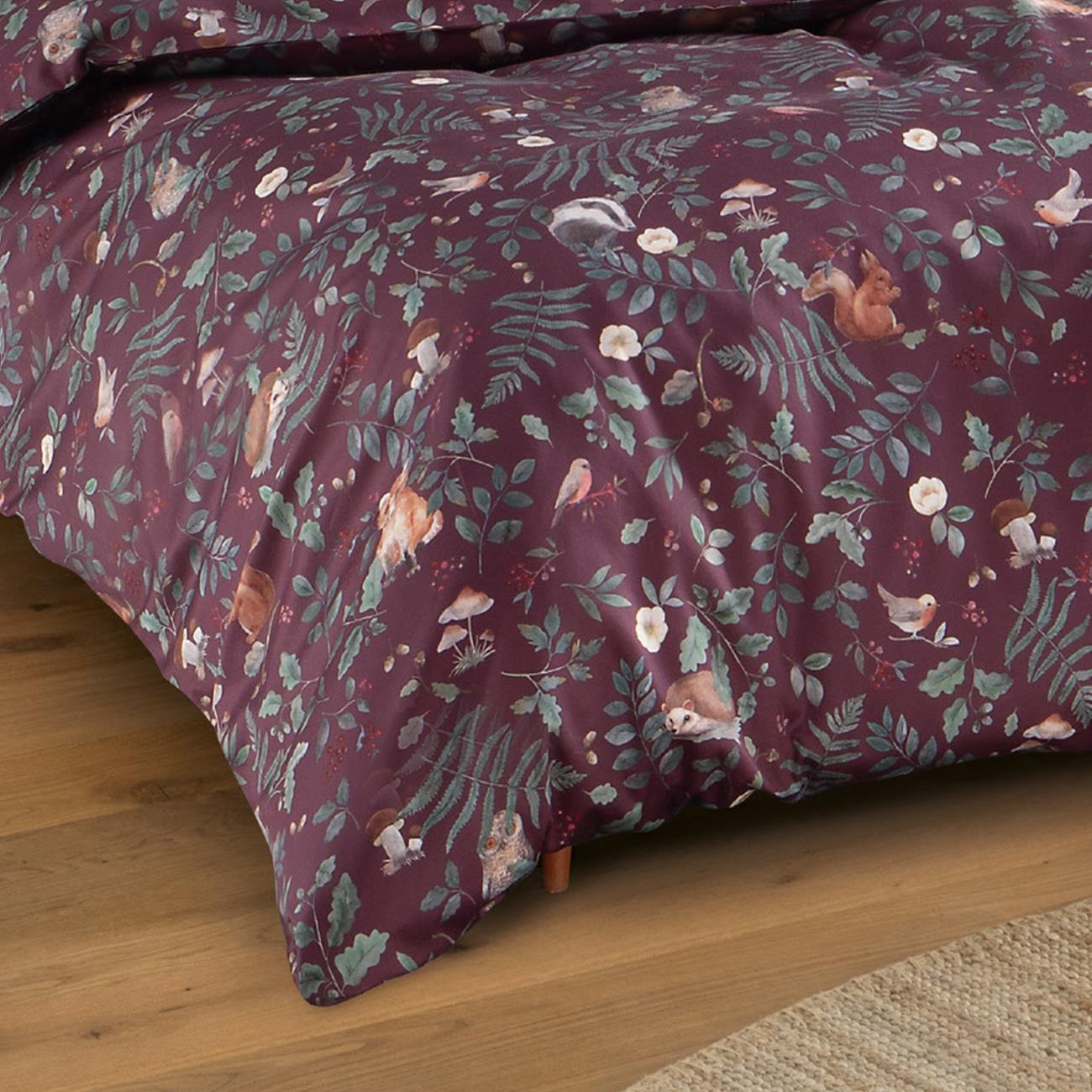 Elegante Interlock Jersey Bettwäsche Hide 3591-1 Waldtiere 135x200