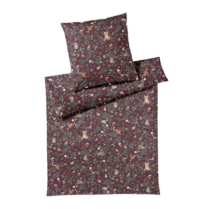 Elegante Interlock Jersey Bettwäsche Hide 3591-1 Waldtiere 135x200