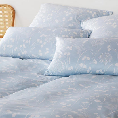 Elegante Interlock Jersey Bettwäsche Bonjour 3592-2 bleu 135x200
