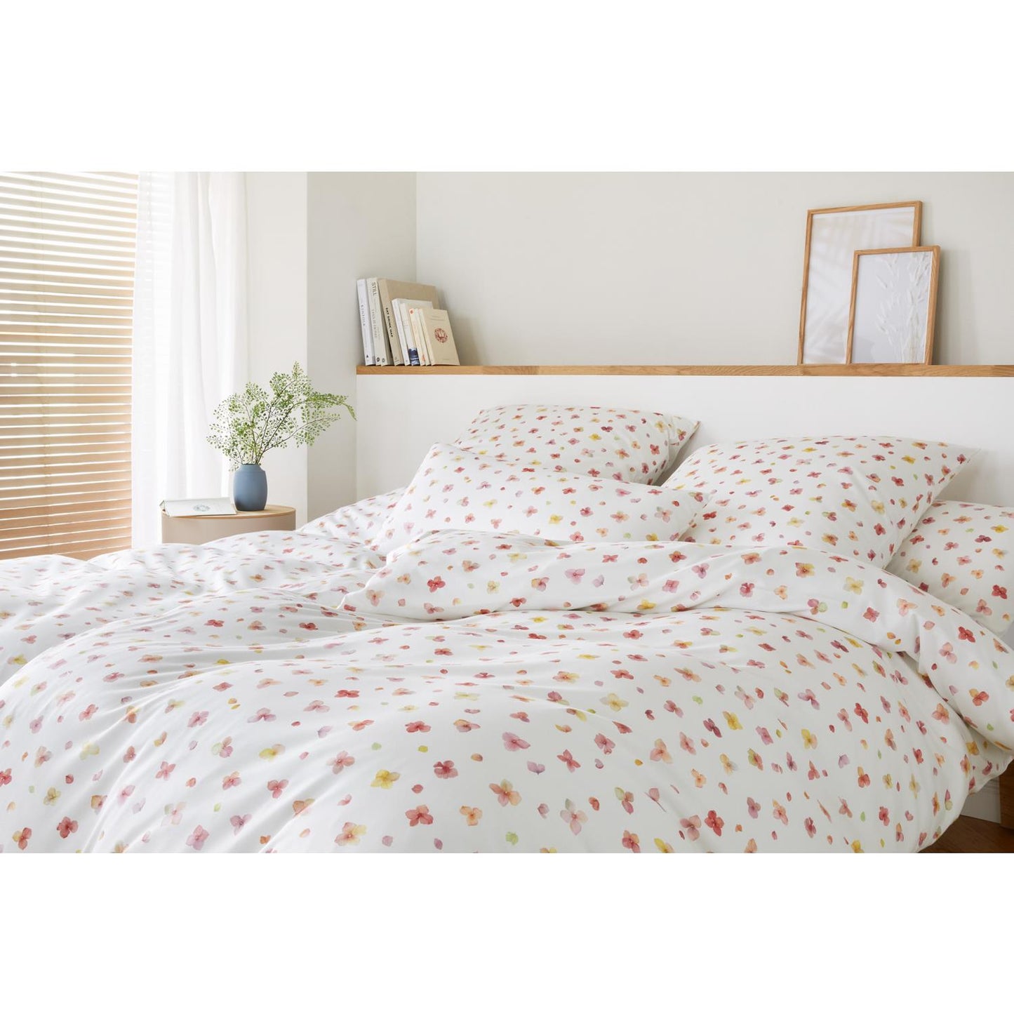 Elegante Interlock Jersey Bettwäsche Petals 3601-1 Blumen Rosa 135x200