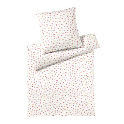 Elegante Interlock Jersey Bettwäsche Petals 3601-1 Blumen Rosa 135x200
