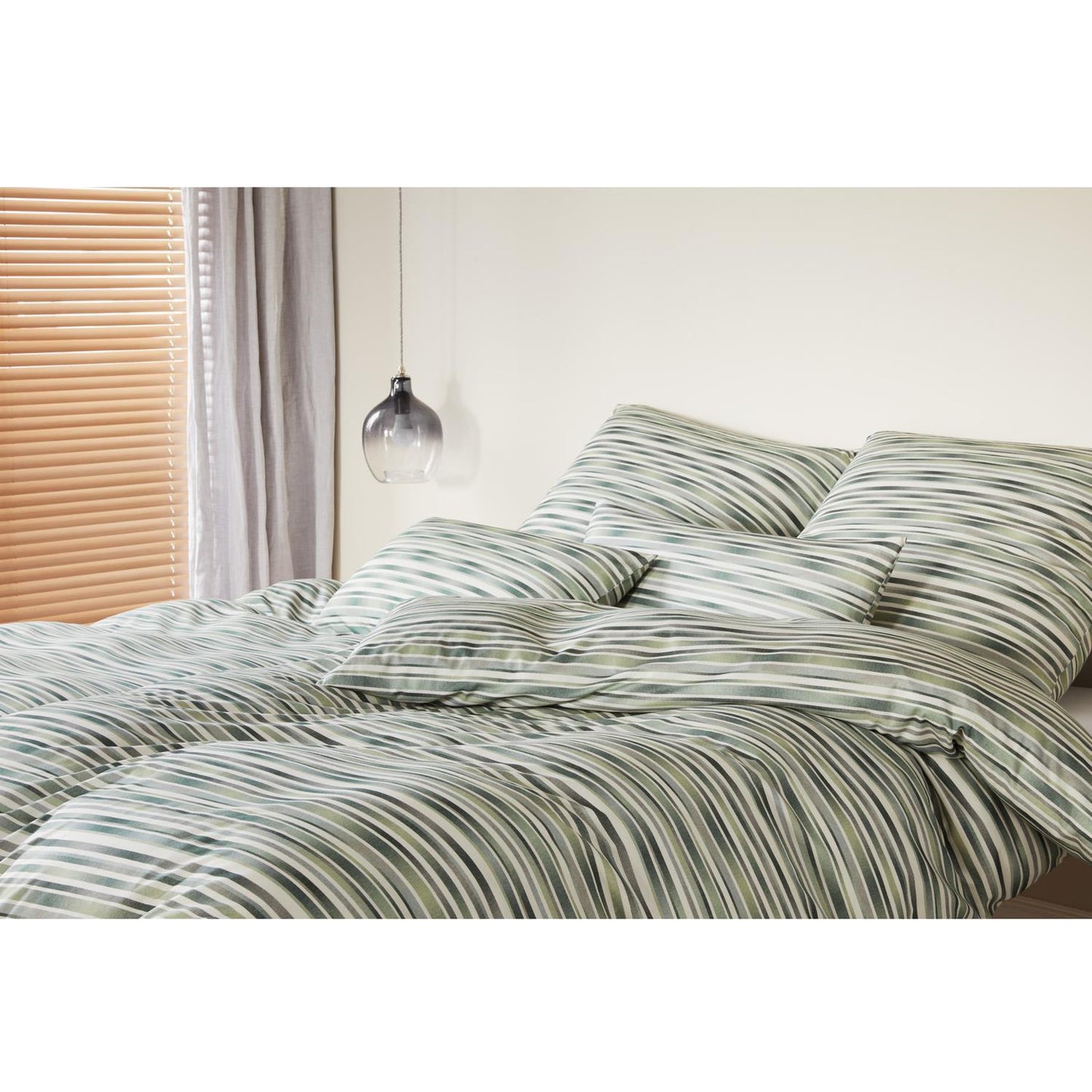 Elegante Interlock Jersey Bettwäsche Desire 3607-4 Grün Grau 135x200