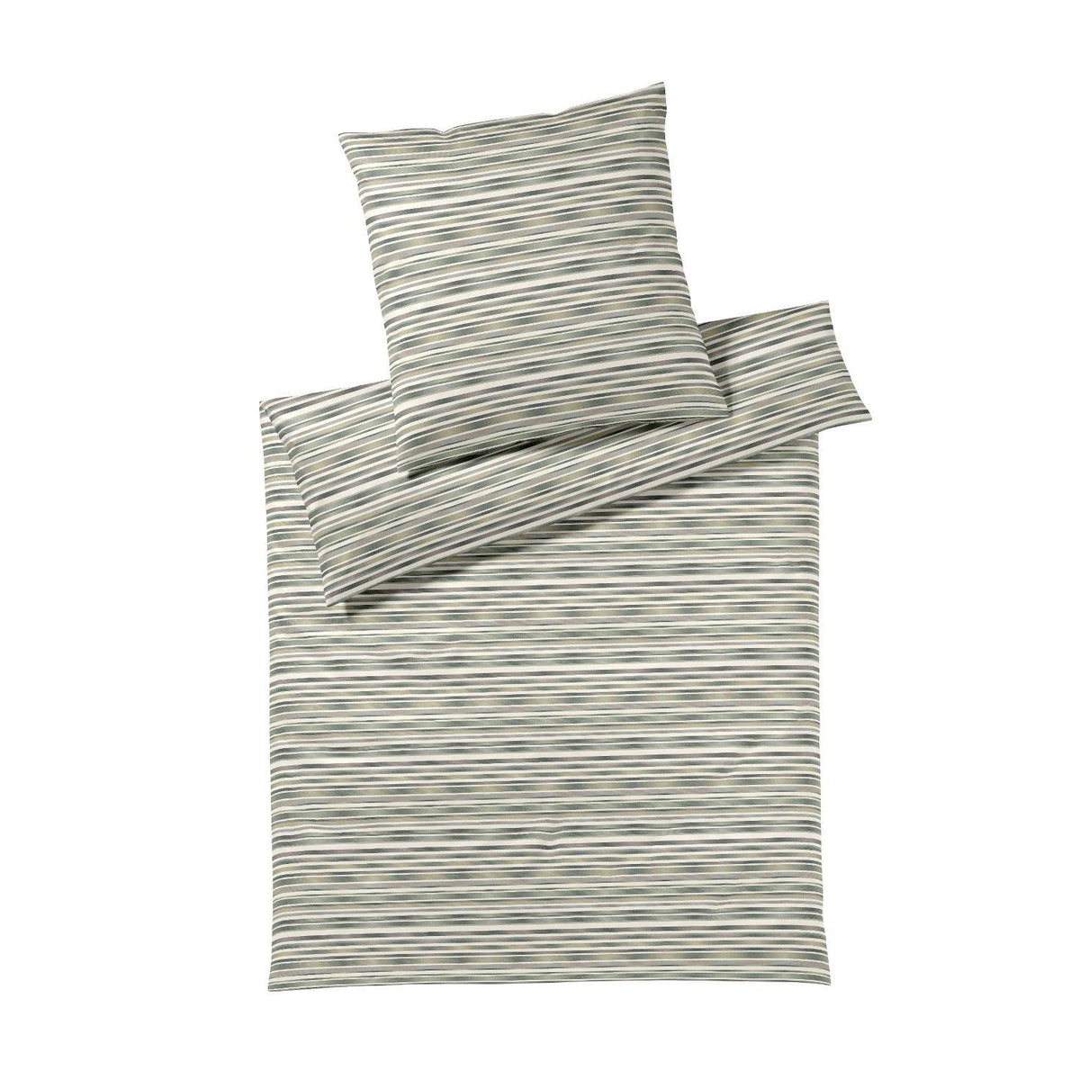 Elegante Interlock Jersey Bettwäsche Desire 3607-4 Grün Grau 135x200