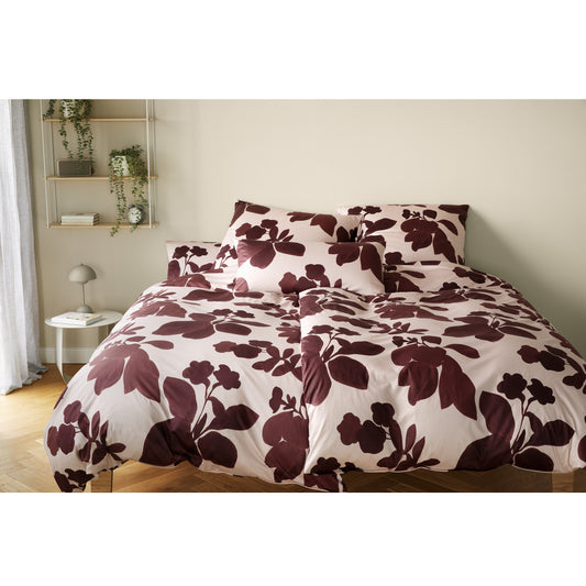 Elegante Interlock Jersey Bettwäsche Shadows 3609-1 rose Blume 135x200
