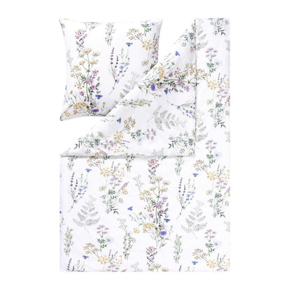 Estella Seersucker Bettwäsche Deloris 3611-985 Wildblumen Grün 135x200