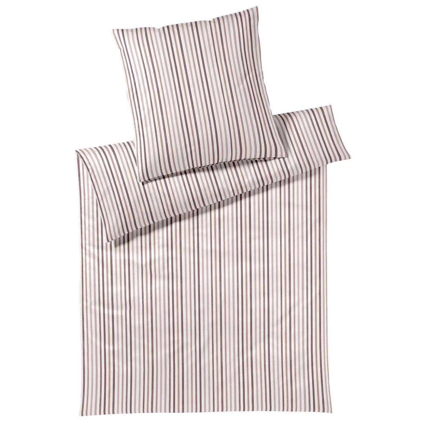 Elegante Interlock Jersey Bettwäsche Waterstripe 3613-7 natur 135x200