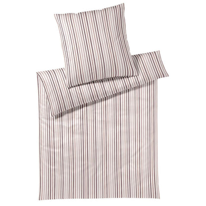 Elegante Interlock Jersey Bettwäsche Waterstripe 3613-7 natur 135x200