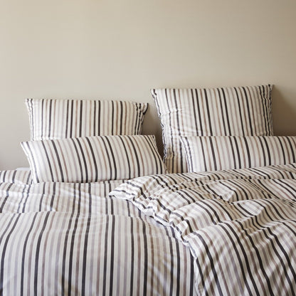 Elegante Interlock Jersey Bettwäsche Waterstripe 3613-7 natur 135x200