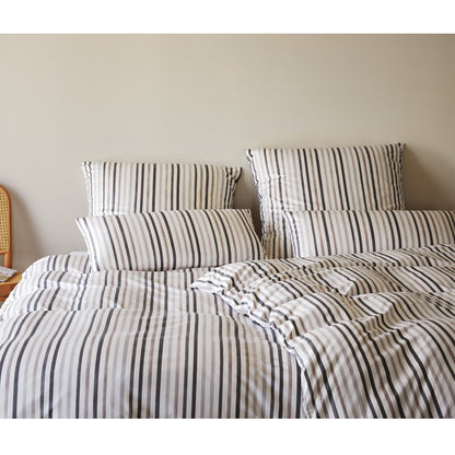 Elegante Interlock Jersey Bettwäsche Waterstripe 3613-7 natur 135x200