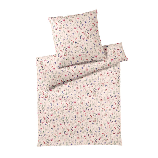 Elegante Interlock Jersey Bettwäsche Sorbet 3614-11 Blume Rose 135x200