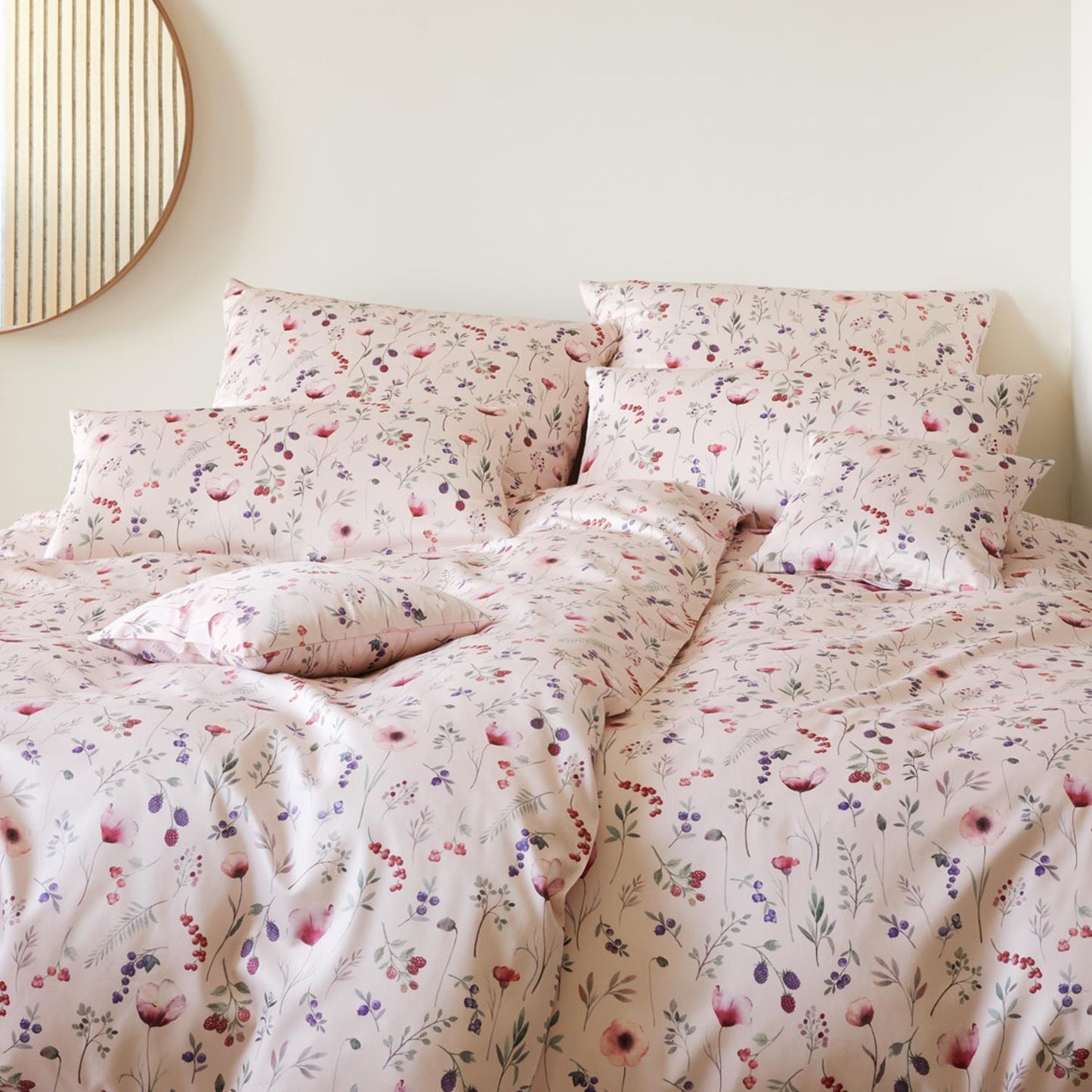 Elegante Interlock Jersey Bettwäsche Sorbet 3614-11 Blume Rose 135x200