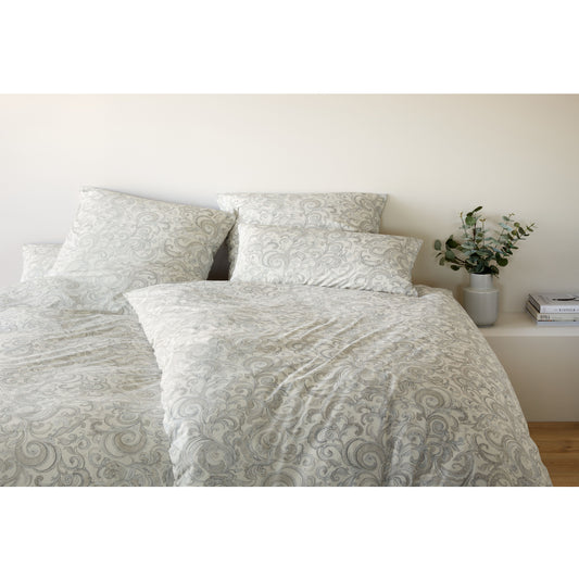 Elegante Interlock Jersey Bettwäsche Grace 3624-7 sand Ranken 135x200