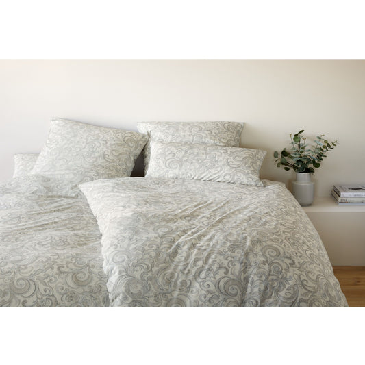 Elegante Interlock Jersey Bettwäsche Grace 3624-7 sand Ranken 135x200