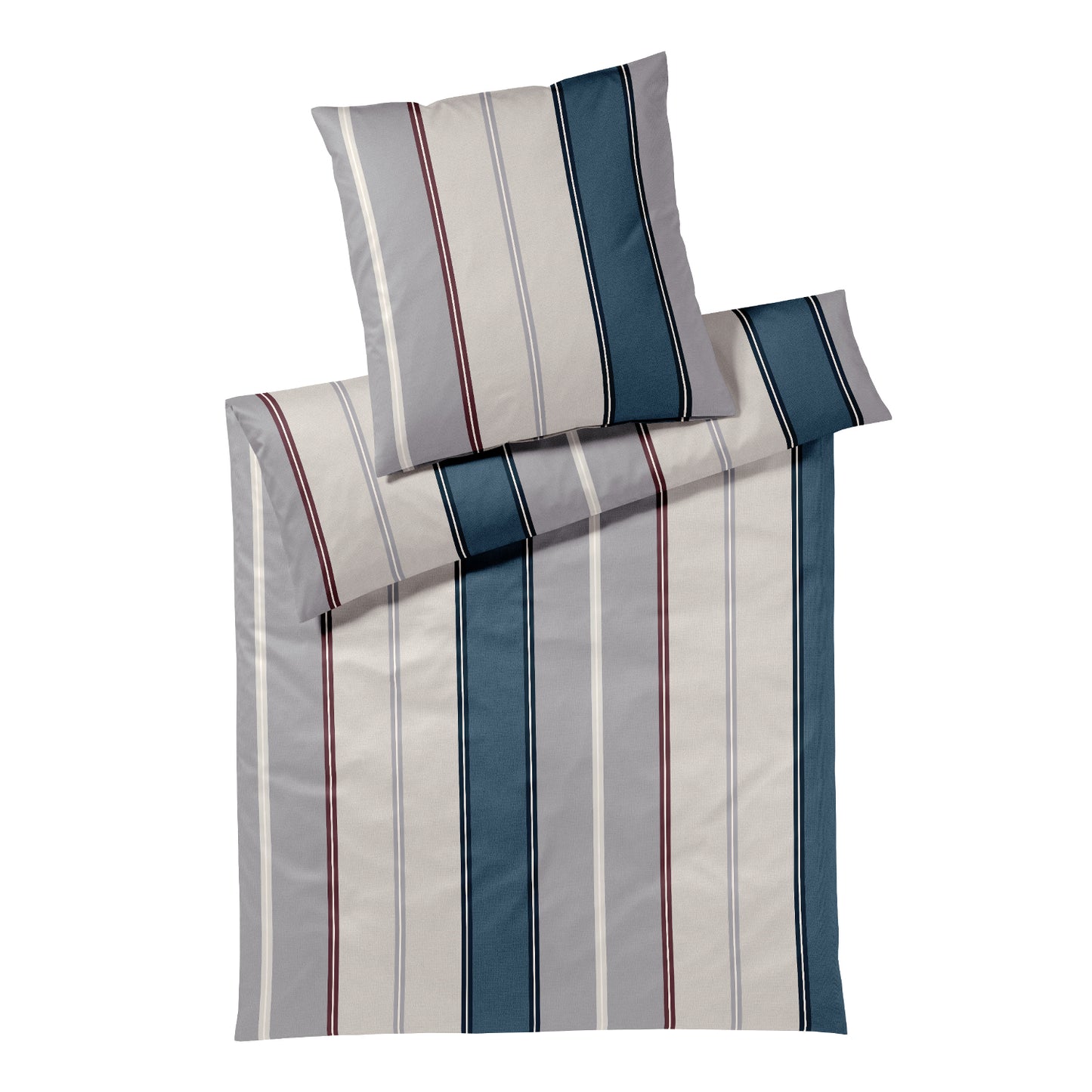 Elegante Interlock Jersey Bettwäsche Queens 3628-2 rauchblau 135x200