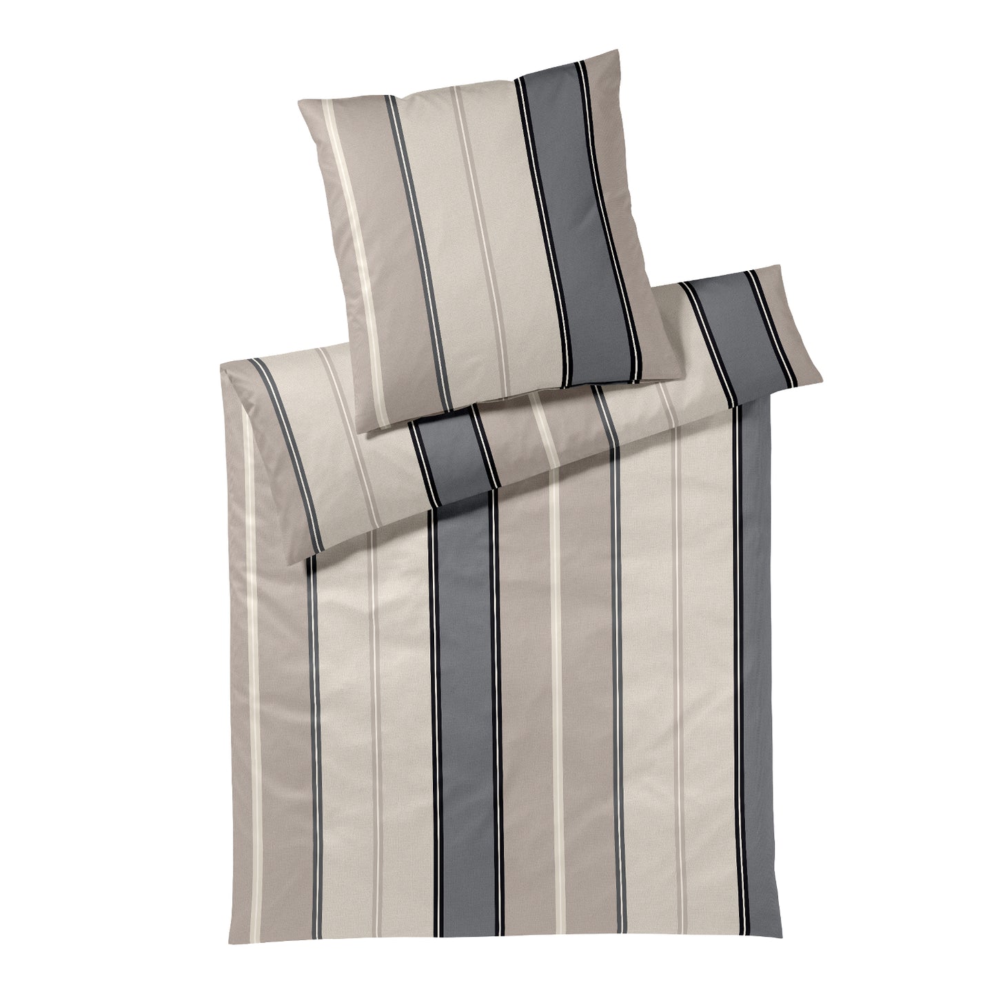Elegante Interlock Jersey Bettwäsche Queens 3628-9 kiesel sand 135x200